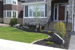 Borders - mow brick with black mulch beds 2