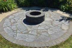 paving stone patio with fire pit copy