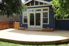 decks - cedar deck with custom planters