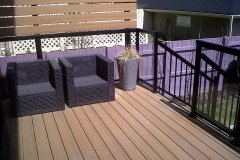 decks - Composite deck with black aluminum rails