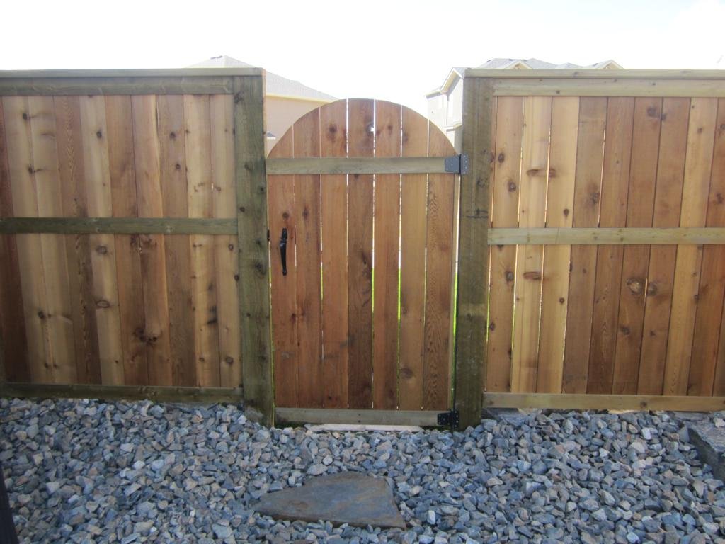 Gates - cedar fence and gates with pressure treated posts