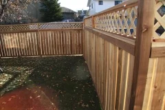 Fences - Cedar estate style fence with lattice top