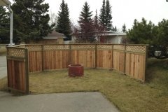 Fences - cedar privacy fence with lattice top and pressure treated posts
