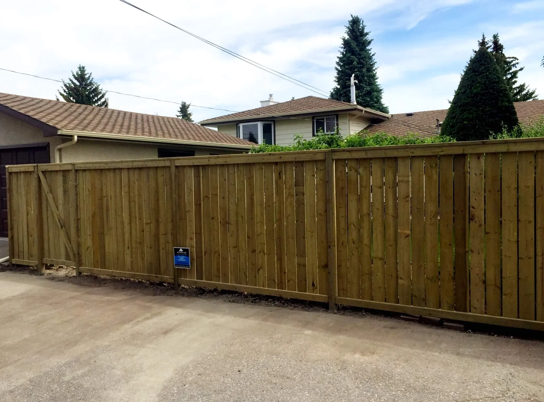 Fences - pressure treated good neighbour style fence