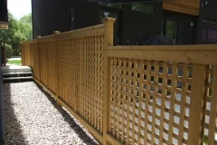 Fences - tiered cedar lattice fence