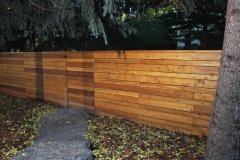 fences - cedar horizontal slat decorative fence