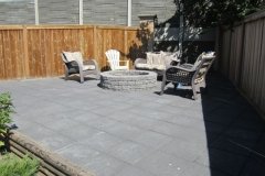 Rocky Mountain Slate Paving Stone Patio with Stackstone Firepit