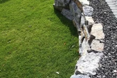 Retaining Walls - armour stone with 20 mm limestone rock