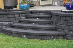 steps - Charcoal pisa II with revers a cap steps and instep led lighting